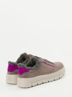 Paul Green – Sneaker aus Veloursleder in Taupe
