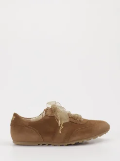 Paul Green – Sneaker aus Veloursleder in Braun
