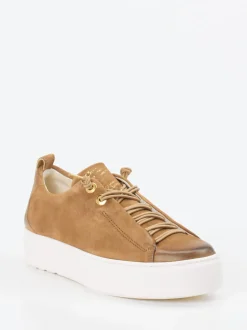 Paul Green – Sneaker aus Veloursleder cognacbraun