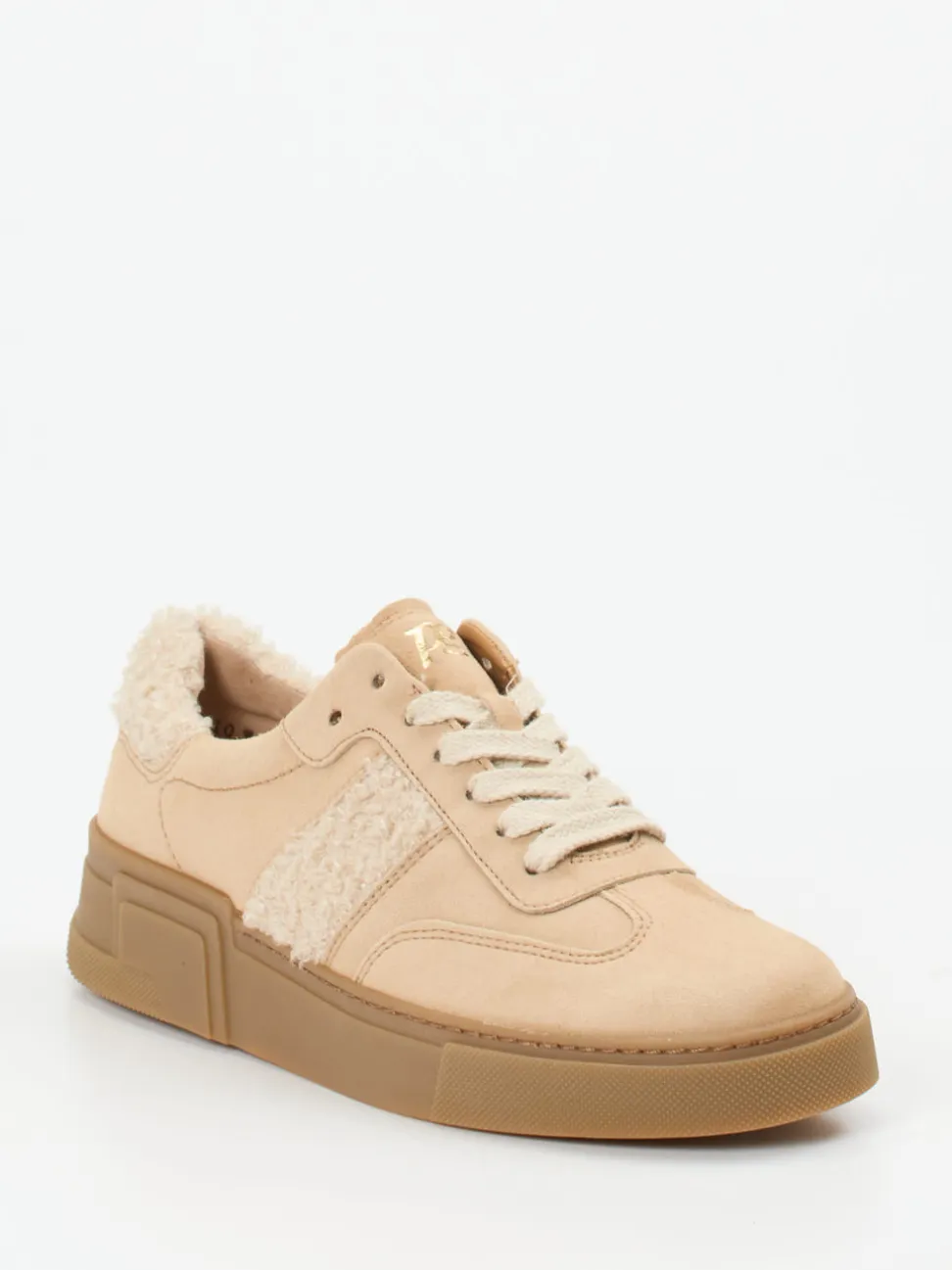Paul Green – Sneaker aus Veloursleder beigebraun