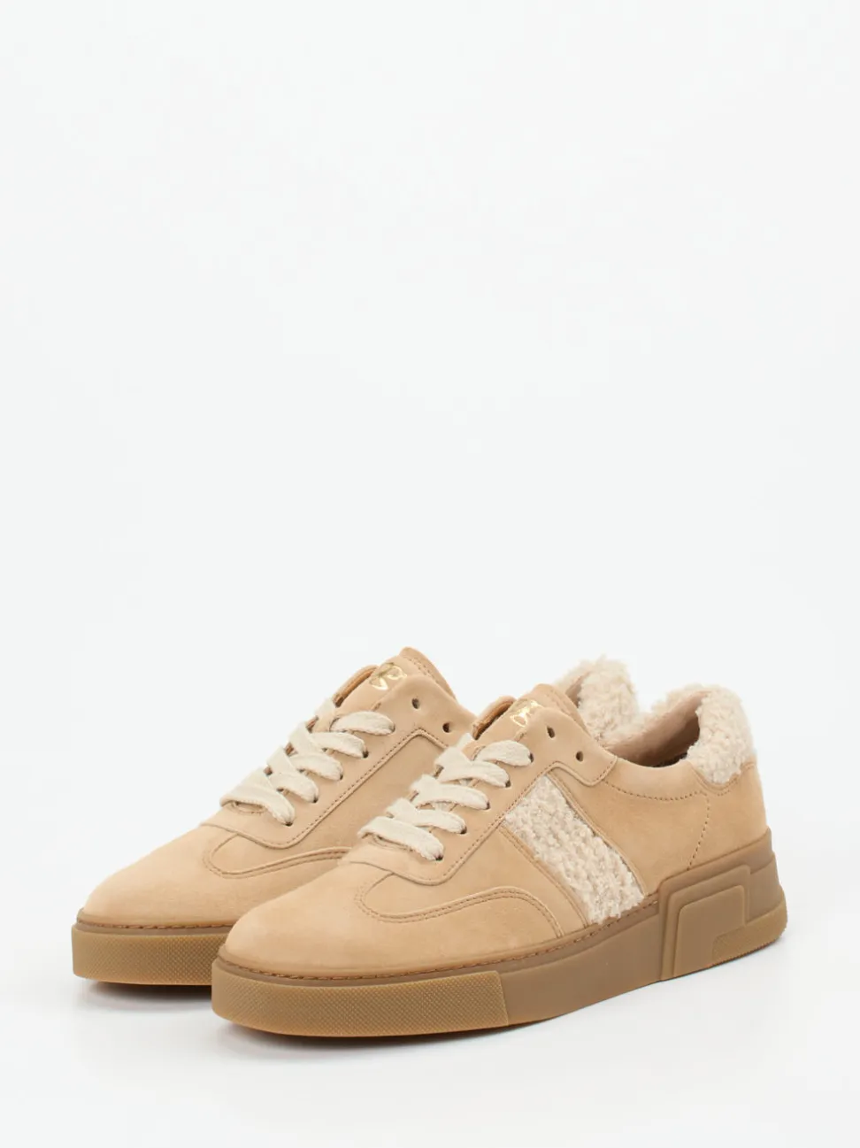 Paul Green – Sneaker aus Veloursleder beigebraun
