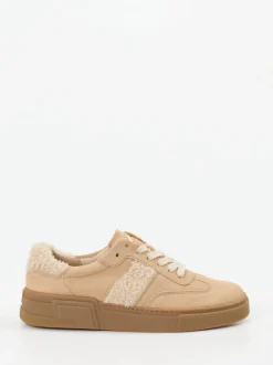 Paul Green – Sneaker aus Veloursleder beigebraun