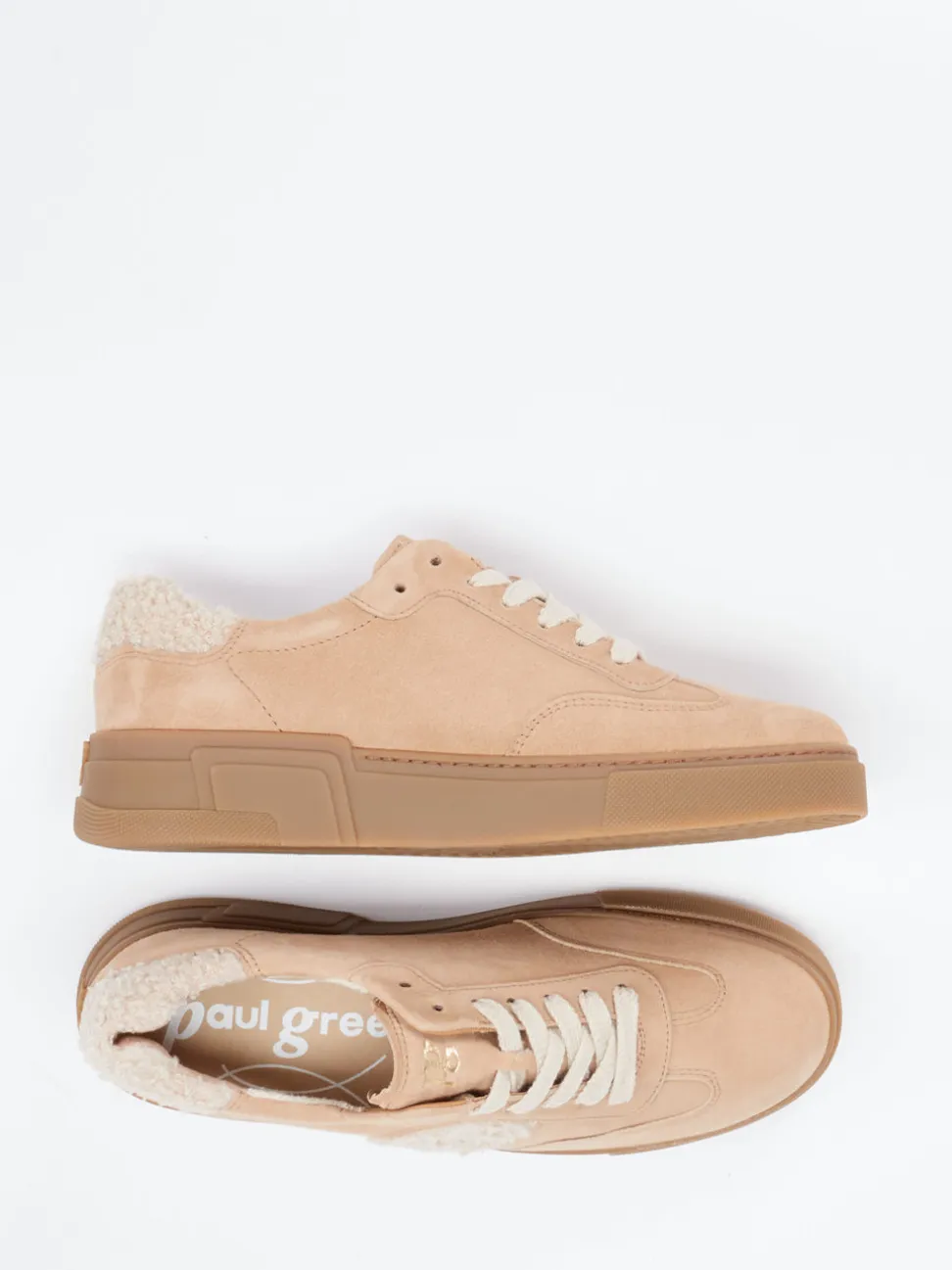 Paul Green – Sneaker aus Veloursleder beigebraun