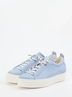 Paul Green – Sneaker aus Veloursleder Pastellblau