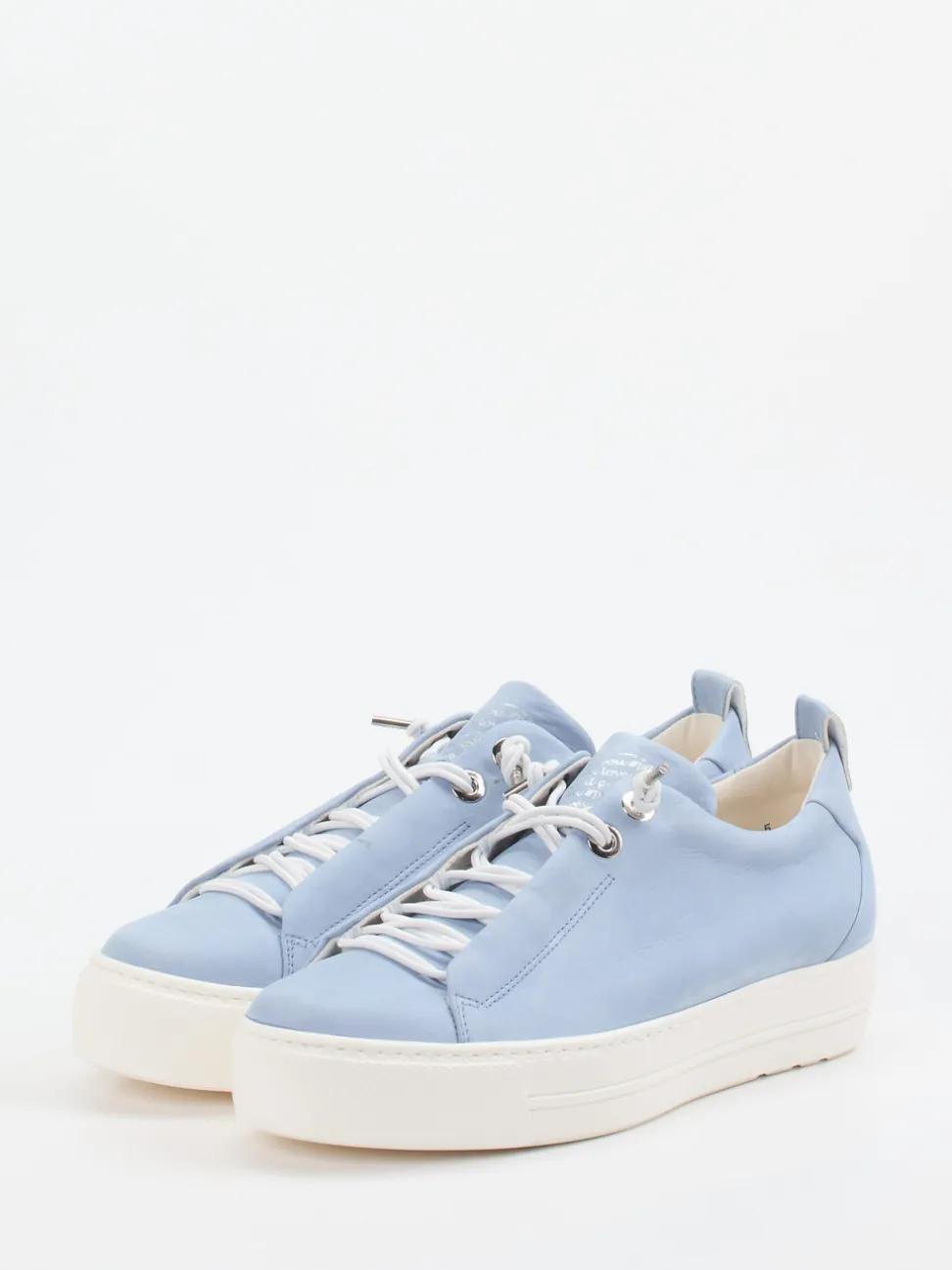 Paul Green – Sneaker aus Veloursleder Pastellblau