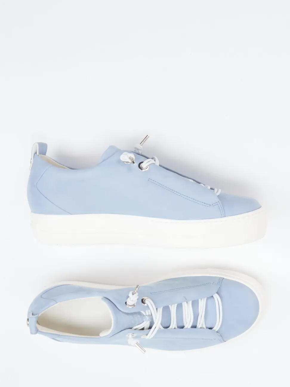 Paul Green – Sneaker aus Veloursleder Pastellblau
