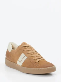 Paul Green – Sneaker aus Veloursleder Cognac