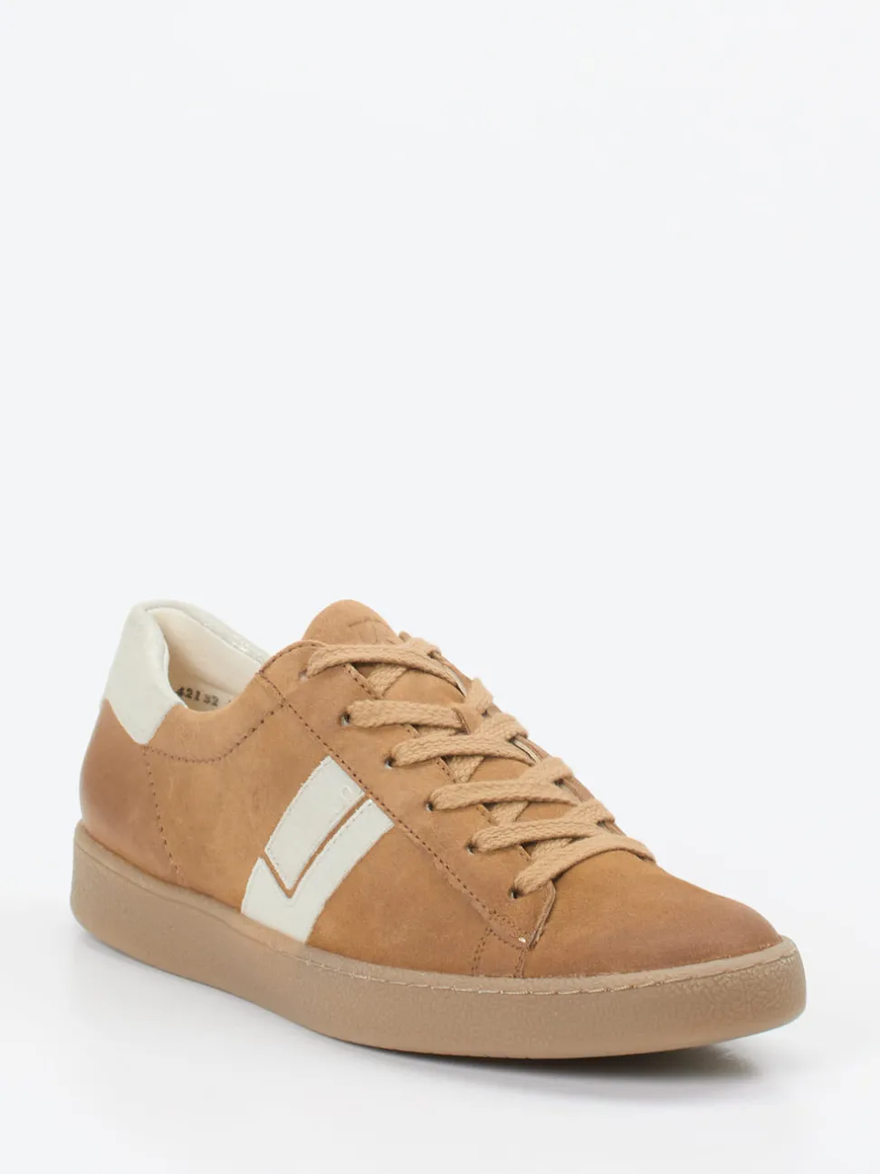 Paul Green – Sneaker aus Veloursleder Cognac