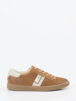 Paul Green – Sneaker aus Veloursleder Cognac