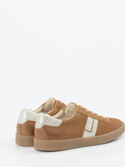 Paul Green – Sneaker aus Veloursleder Cognac