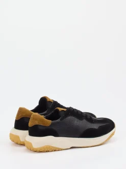 Paul Green – Sneaker aus Velour- und Glattleder schwarz