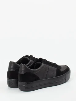 Paul Green – Sneaker aus Velour/Leder Schwarz