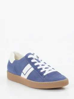 Paul Green – Sneaker aus Veloursleder in Jeansblau
