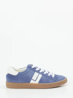 Paul Green – Sneaker aus Veloursleder in Jeansblau