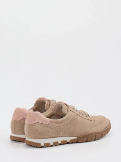 Paul Green – Sneaker aus Veloursleder in Beigebraun