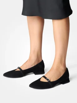 Paul Green – Spangenpumps aus Veloursleder schwarz