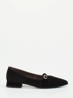 Paul Green – Spangenpumps aus Veloursleder schwarz
