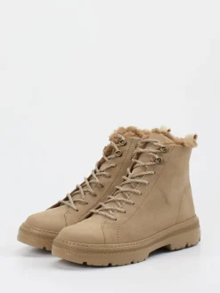 Paul Green – Stiefelette aus Nubukleder beigebraun