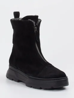 Paul Green – Stiefelette aus Veloursleder Schwarz