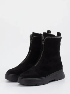 Paul Green – Stiefelette aus Veloursleder Schwarz