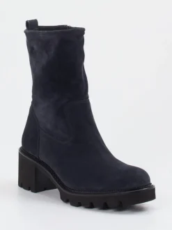 Paul Green – Stiefelette aus Veloursleder Dunkelblau