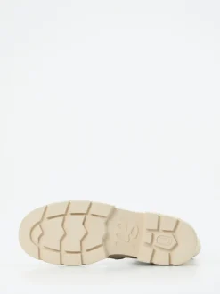 Paul Green – Stiefelette aus Velours- und Glattleder beige