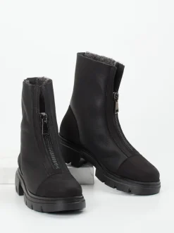 Paul Green – Stiefelette aus Nubukleder Schwarz