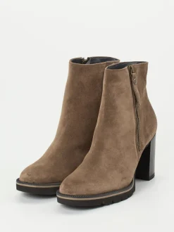 Paul Green – Stiefelette aus Veloursleder in Braun