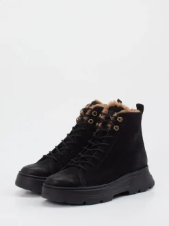 Paul Green – Stiefelette aus Nubukleder schwarz