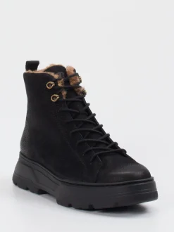 Paul Green – Stiefelette aus Nubukleder schwarz