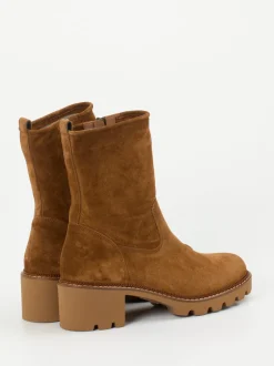 Paul Green – Stiefelette aus Veloursleder cognacbraun