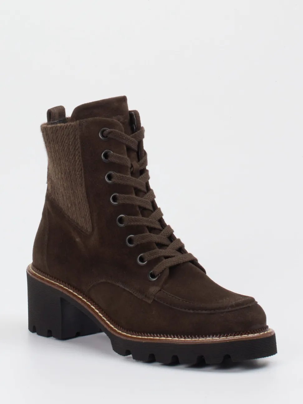 Paul Green – Stiefelette aus Veloursleder schokobraun