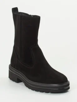 Paul Green – Stiefeletten aus Veloursleder schwarz
