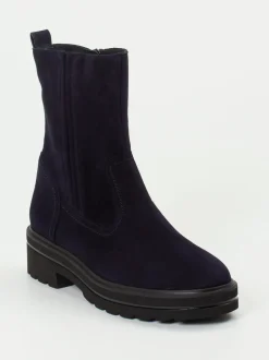 Paul Green – Stiefeletten aus Veloursleder Dunkelblau