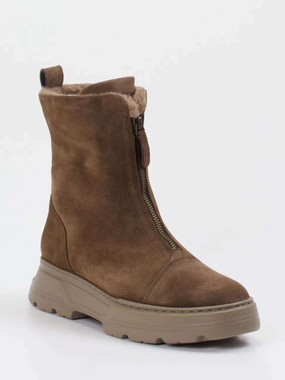 Paul Green – Stiefeletten aus Veloursleder braun