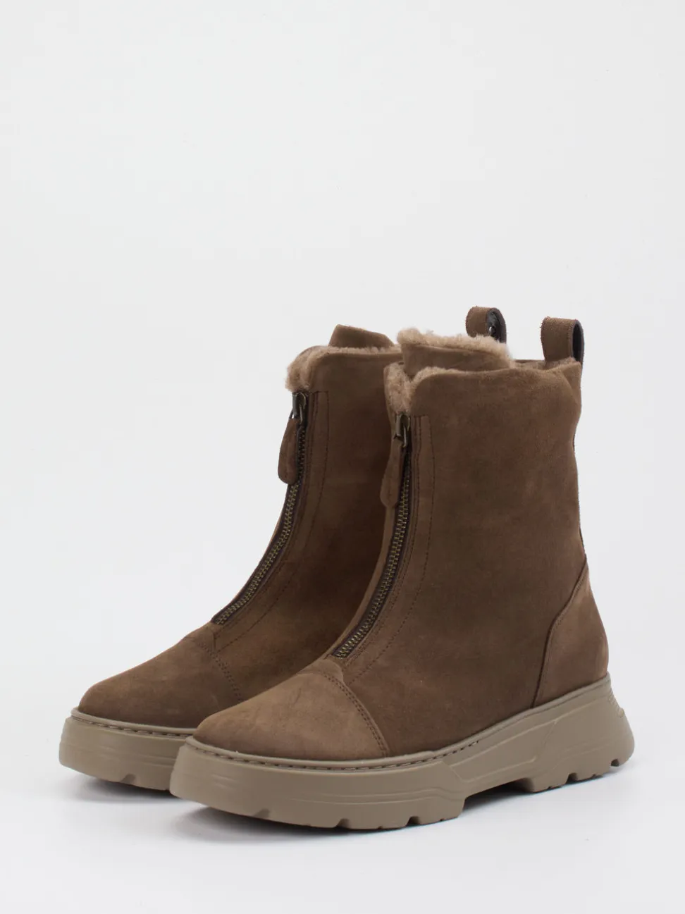 Paul Green – Stiefeletten aus Veloursleder braun