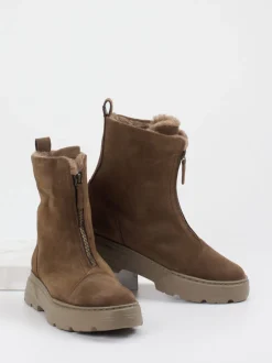 Paul Green – Stiefeletten aus Veloursleder braun