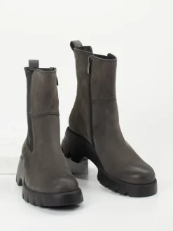 Paul Green – Stiefeletten aus Nubukleder grau
