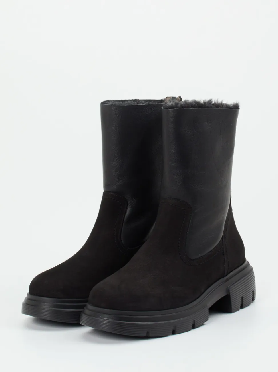 Paul Green – Winterstiefel aus Nubukleder Schwarz