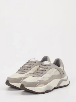 Philippe Model – Chunky Sneaker aus Velour/Textil beige