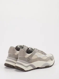Philippe Model – Chunky Sneaker aus Velour/Textil beige