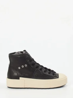 Philippe Model – High-Top Sneaker aus Kalbleder schwarz