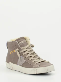 Philippe Model – High-Top Sneaker aus Kalbleder Taupe