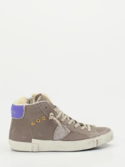 Philippe Model – High-Top Sneaker aus Kalbleder Taupe