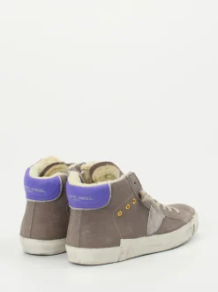Philippe Model – High-Top Sneaker aus Kalbleder Taupe
