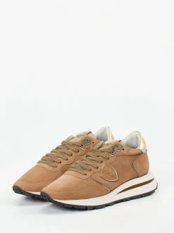 Philippe Model – Retro-Sneaker aus Veloursleder Karamell