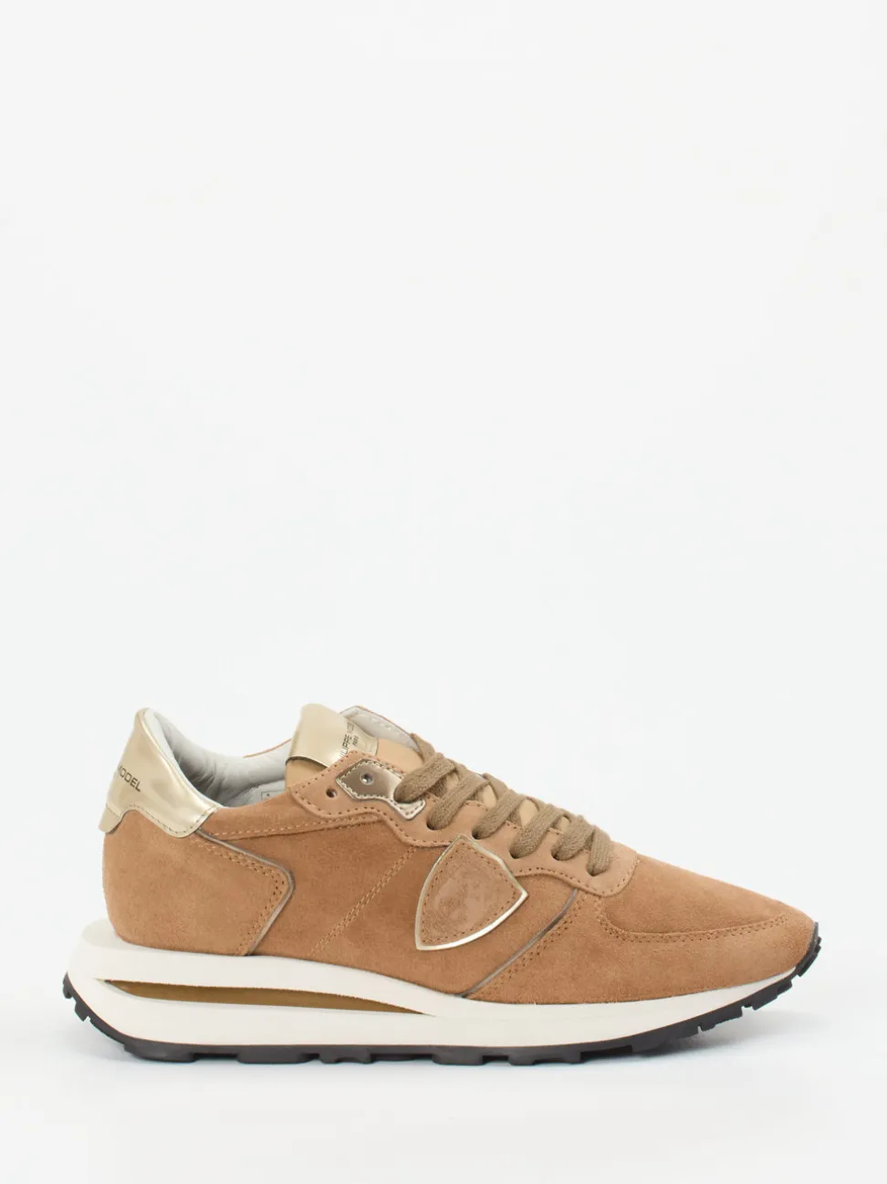 Philippe Model – Retro-Sneaker aus Veloursleder Karamell