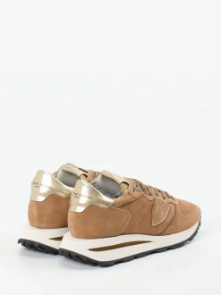 Philippe Model – Retro-Sneaker aus Veloursleder Karamell
