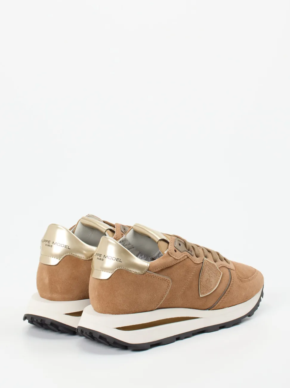 Philippe Model – Retro-Sneaker aus Veloursleder Karamell
