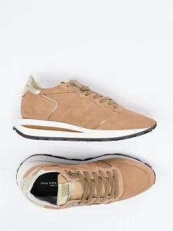 Philippe Model – Retro-Sneaker aus Veloursleder Karamell